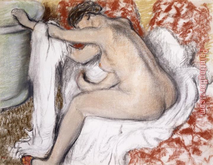 Edgar Degas After The Bath Woman Drying Herself